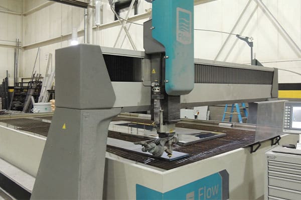 A large five-axis waterjet for cutting custom metal architectural components