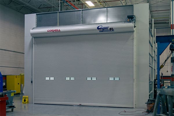 A large industrial spray booth for painting and coating large-scale tooling and parts for the oil and gas industry