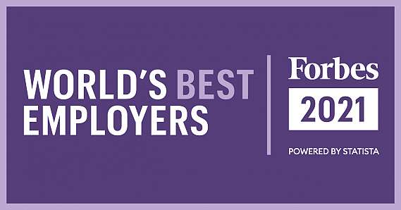 Forbes 2021 World's Best Employers logo